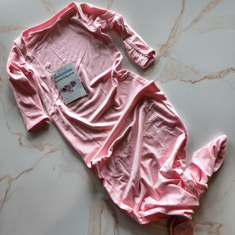 Pink Knotted Baby Gown